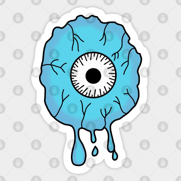 Eyeball - Blue Sticker by frankenstipple